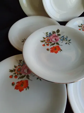 Platos San Claudio Florales (Nuevos)