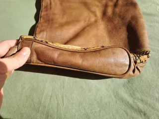 Bolso piel vintage estampado serpiente