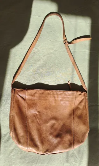 Bolso piel vintage estampado serpiente