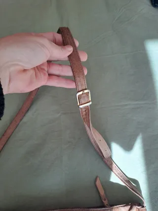 Bolso piel vintage estampado serpiente