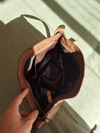 Bolso piel vintage estampado serpiente