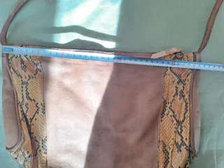 Bolso piel vintage estampado serpiente