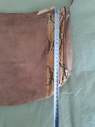 Bolso piel vintage estampado serpiente