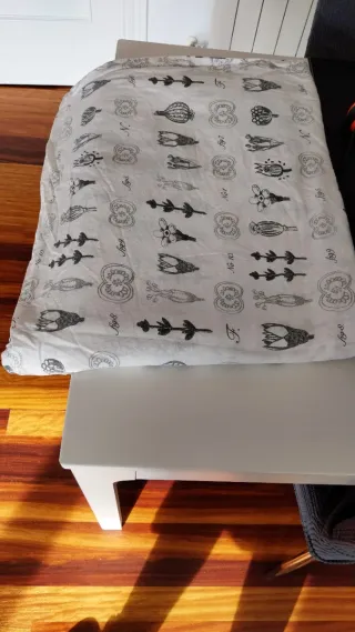 Funda nórdica y 2 almohadas estampado botánico