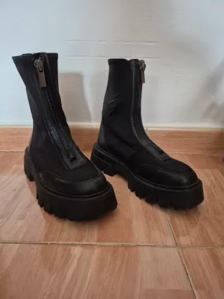 Botas negras chunky con plataforma