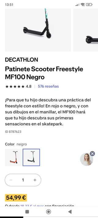 Patinete Freestyle Negro