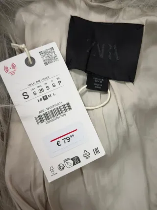 Abrigo pelo sintético Zara Talla L