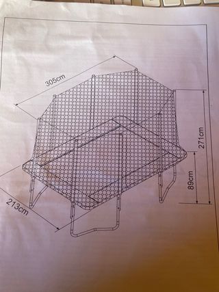 Cama elástica con red de seguridad