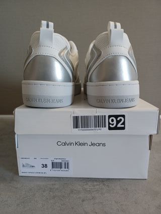 Calvin Klein Jeans Zapatillas Blancas y Plateadas