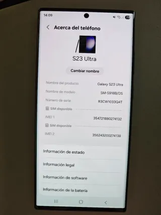 Samsung Galaxy S23 Ultra Negro