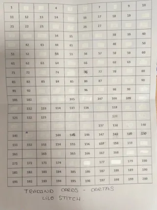 Cromos Lilo y Stitch Training Cards