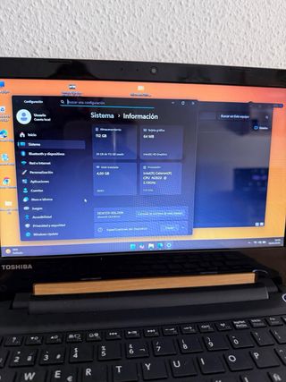 Portátil Toshiba Intel SSD + Office 2024