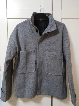 Chaqueta de paño gris para hombre
