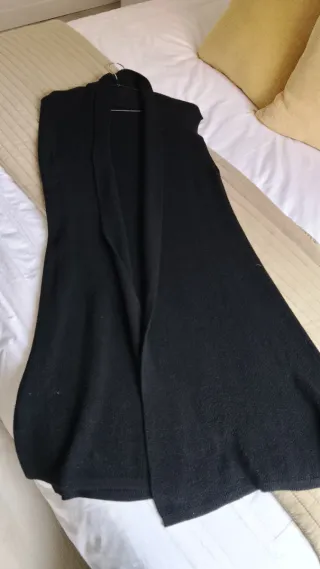 Chaleco negro punto talla única