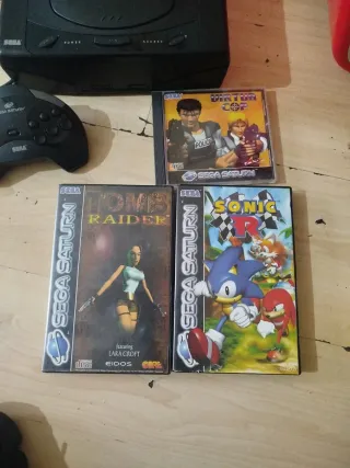 Consola Sega Saturn Negra