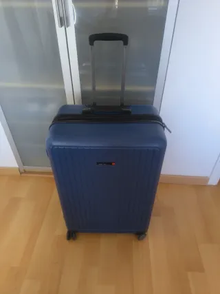 Maleta trolley grande 8 ruedas azul