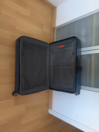 Maleta trolley grande 8 ruedas azul