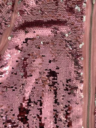 Chaqueta Bomber Lentejuelas H&M Niña (Talla 6-7)