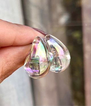 Orecchini a goccia trasparenti