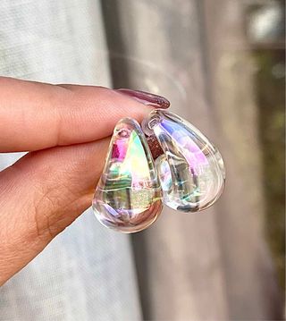 Orecchini a goccia trasparenti