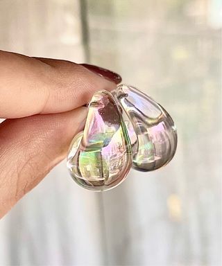 Orecchini a goccia trasparenti