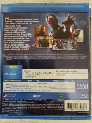 Blu-ray Vengadores: La Era de Ultrón