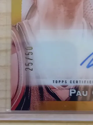 Auto Pau Gasol  /50 Topps Finest Masters