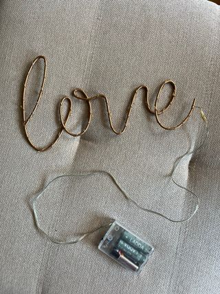 Luces decorativas LOVE doradas