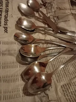 Lote cucharas Pequeñas Metal para café y de postre