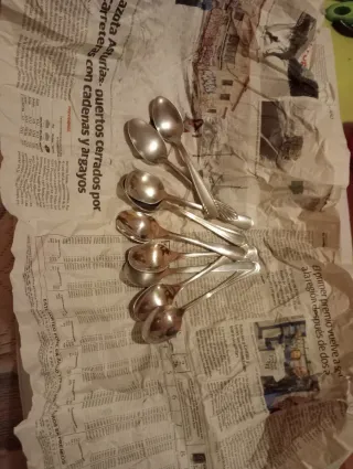 Lote cucharas Pequeñas Metal para café y de postre