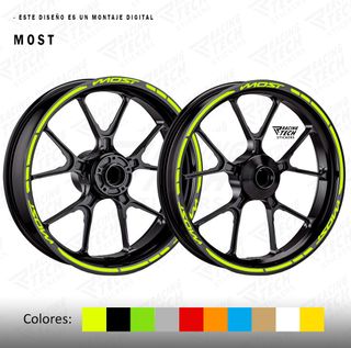 Pegatinas para llantas moto MOST