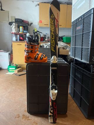Esquís Fischer 120cm + Botas Técnica Talla 21/21.5