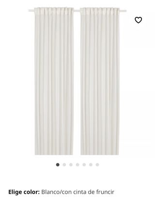 Cortinas HÄLLEBRÄCKA IKEA Blancas