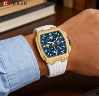 Reloj CURREN Hombre Cronógrafo Dorado Azul
