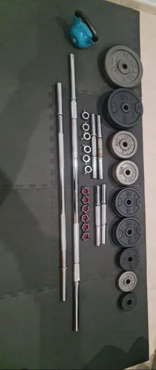 Banco de pesas Bodylab, pesas, pesa rusa