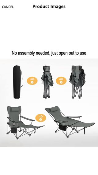 Sedie da campeggio Woltu (2 unità)