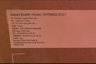 Samsung Galaxy Book4 NP750XGJ-KG5IT