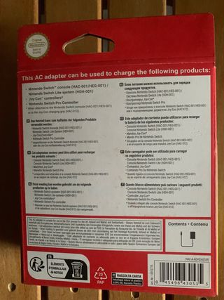 Adaptador Corriente Nintendo Switch
