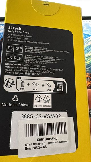 Funda JETech Negra iPhone XS/X