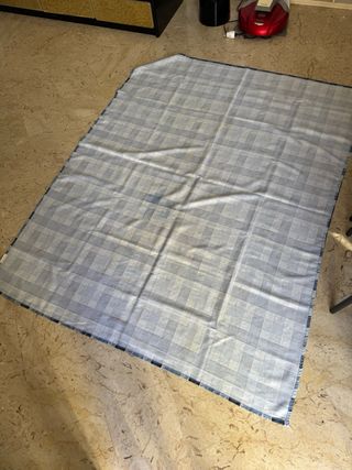 Tovaglia a quadri blu e grigio