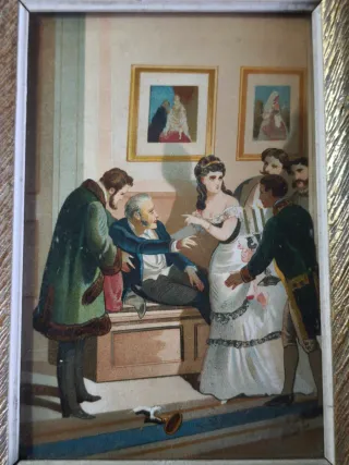 Conjunto 4 cuadros antiguos