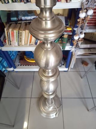 Lámpara de pie clásica metal y tela