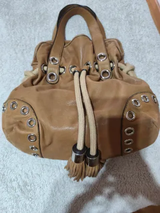 Bolso Piel Suave Purificación García Camel