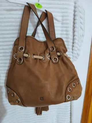 Bolso Piel Suave Purificación García Camel