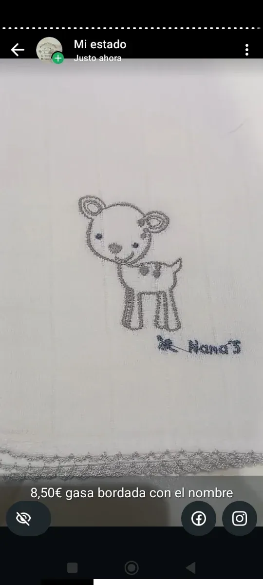 Gasas y muselinas bordadas para bebé