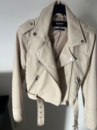 Chiodo ecopelle Pull&Bear beige