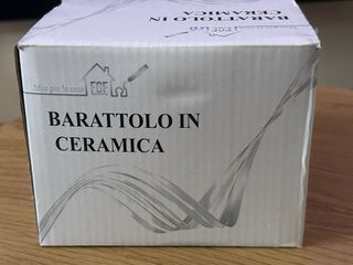 Barattolo centrotavola in ceramica con fiocco
