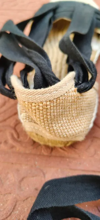 Espardeñas niño atadas negras