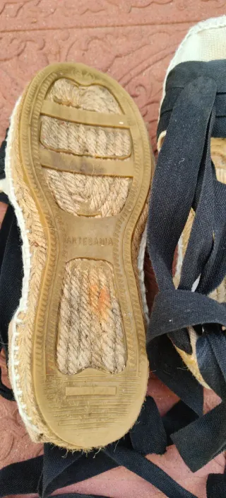 Espardeñas niño atadas negras