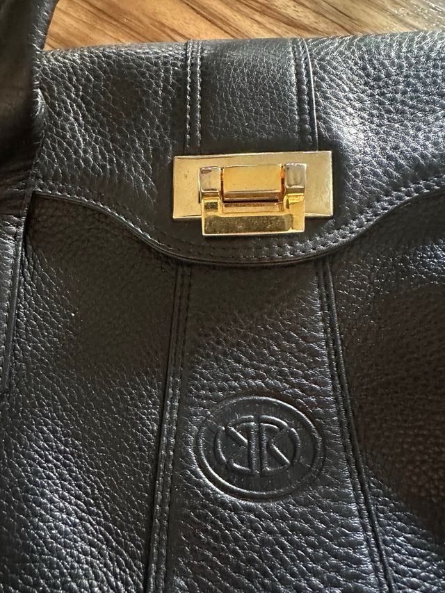 Bolso Negro Piel Poel